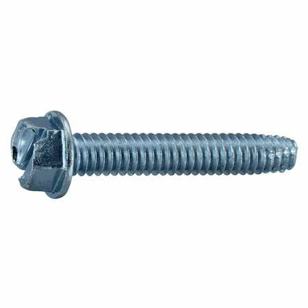 Midwest Fastener Sheet Metal Screw, 1/4" x 1-1/2 in, Zinc Plated Steel Hex Head Hex Drive, 12 PK 38405